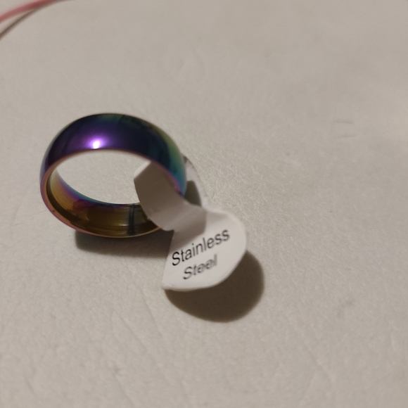 Multicolor Smooth Band Ring - Picture 2 of 3